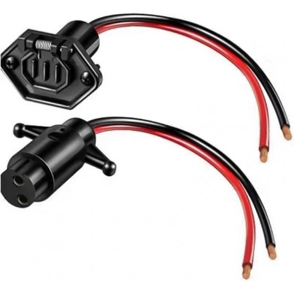Aogled Trolling Motor Plug,12V 8 Gauge 2 Wire Trol...