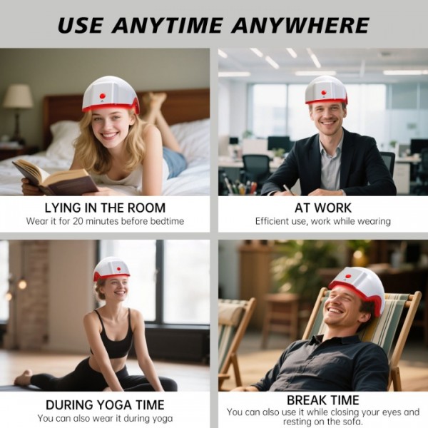 Laser Hair Growth Cap,Red Light Therapy Cap TW147,Laser Hair Growth System Hair Loss Treatments for Men and Women,Hair Regrowth Treatments Laser Cap (White)